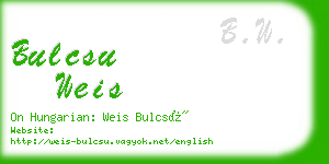 bulcsu weis business card